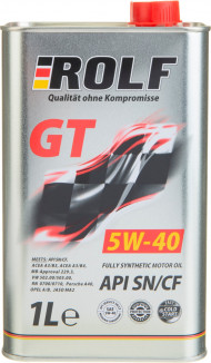 Масло мотор. ROLF GT SAE 5W40  API SN/CF 1л (1*12шт) Масло мотор. ROLF GT SAE 5W40  API SN/CF 1л (1*12шт)