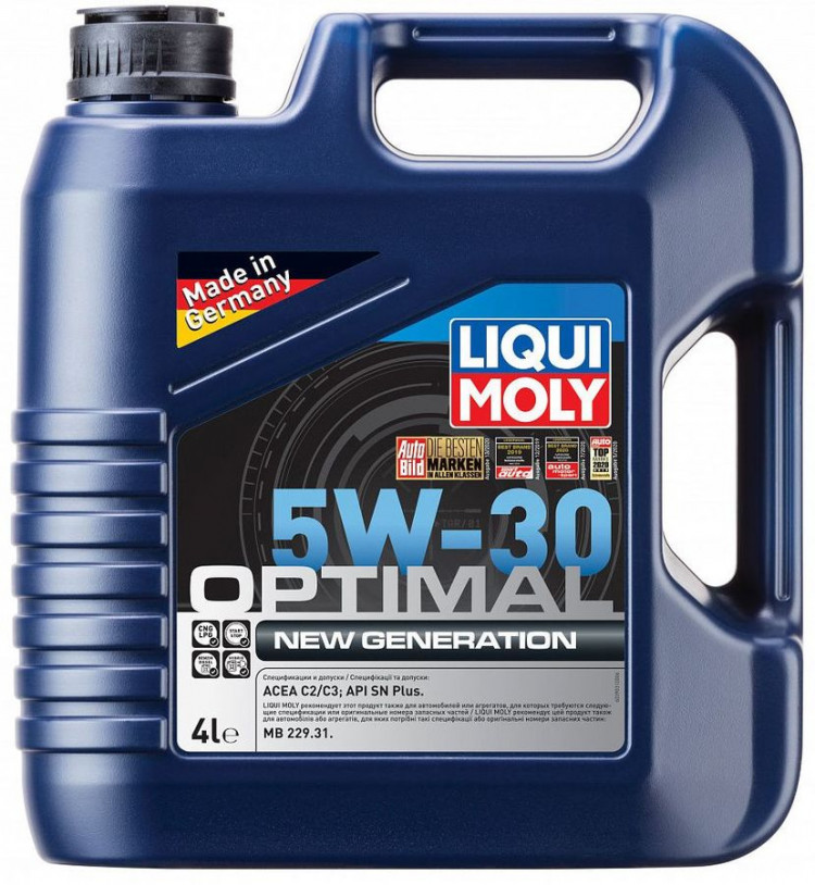 Масло мотор. 5W30 Liqui Moly Optimal Synth ACEA A3/B4 пластик (4 л.) 1* ...