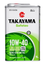 Масло мотор. TAKAYAMA Safetec 10W40 SN/CF A3/B4 (1л) 1*12шт Масло мотор. TAKAYAMA Safetec 10W40 SN/CF A3/B4 (1л) 1*12шт