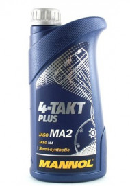 Масло мотор. MANNOL 4-TAKT PLUS 10W40 П/С 1 л. (7202) 1*20