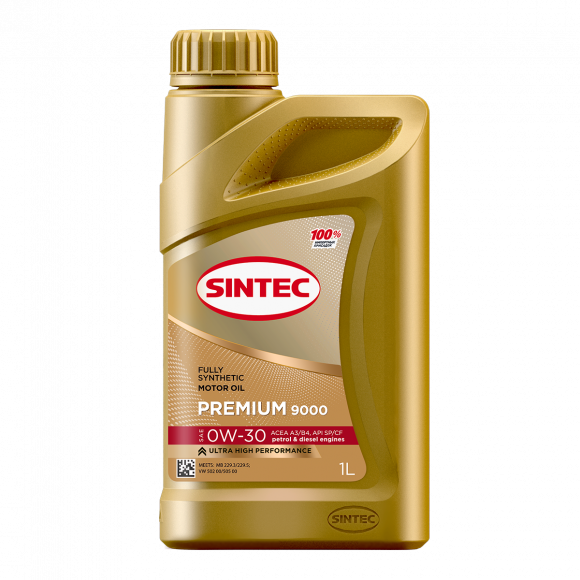 Масло мотор. SINTEC PREMIUM 9000 SAE 0W30 ACEA A3/B4 API SP/CF 1л (1*12шт) Масло мотор. SINTEC PREMIUM 9000 SAE 0W30 ACEA A3/B4 API SP/CF 1л (1*12шт)