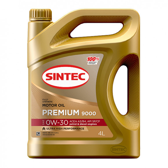 Масло мотор. SINTEC PREMIUM 9000 SAE 0W30 ACEA A3/B4 API SP/CF 1л (1*12шт) Масло мотор. SINTEC PREMIUM 9000 SAE 0W30 ACEA A3/B4 API SP/CF 1л (1*12шт)