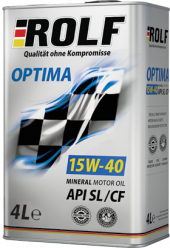 Масло мотор. ROLF. Optima SAE 15W40 API SL/CF  (4 л)