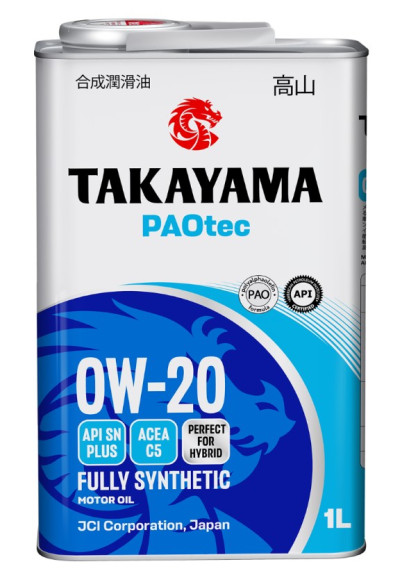 Масло мотор. 0W20 TAKAYAMA PAOtec C5 SN plus (1л) 1*12шт Масло мотор. 0W20 TAKAYAMA PAOtec C5 SN plus (1л) 1*12шт