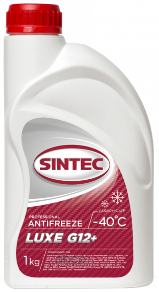Антифриз A-40 Sintec LUX G12+ (КРАСНЫЙ) 1кг (1*12шт) NEW
