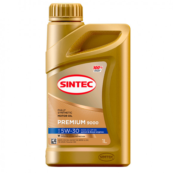 Масло мотор. SINTEC PREMIUM 9000 SAE 5W30 ACEA C3 1л (1*12шт) Масло мотор. SINTEC PREMIUM 9000 SAE 5W30 ACEA C3 1л (1*12шт)
