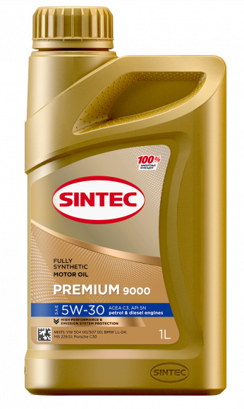 Масло мотор. SINTEC PREMIUM 9000 SAE 5W30 ACEA C3 1л (1*12шт) Масло мотор. SINTEC PREMIUM 9000 SAE 5W30 ACEA C3 1л (1*12шт)