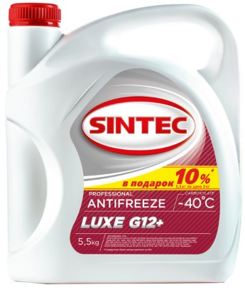 Антифриз A-40 Sintec LUX G12+ (красный)  (5,5 кг)АКЦИЯ 10% 1*4шт