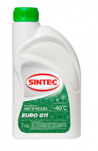 Антифриз A-40 Sintec Euro G11 (ЗЕЛЁНЫЙ)  (1 кг) 1*15шт