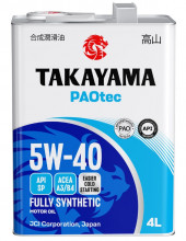 Масло мотор.  5W40 TAKAYAMA  PAOtec A3/B4 SP  4л (1*4шт)