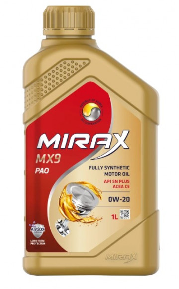 Масло моторное  MIRAX MX9 0W20 ACEA C5 API SN plus 1л (1*12шт) Масло моторное  MIRAX MX9 0W20 ACEA C5 API SN plus 1л (1*12шт)