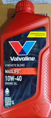 Масло мотор. 10W40 Valvoline MAXLIFE SN/CF A3/B4 пластик (1 л.) 1*12 шт.