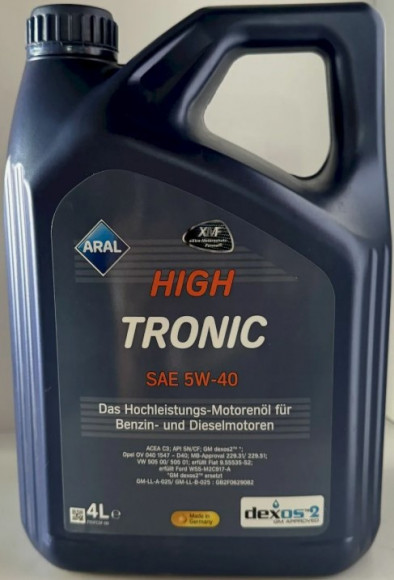 Масло мотор.  5W40 Aral High Tronic SN/CF C3 пластик (4 л.) 1*4 шт.
