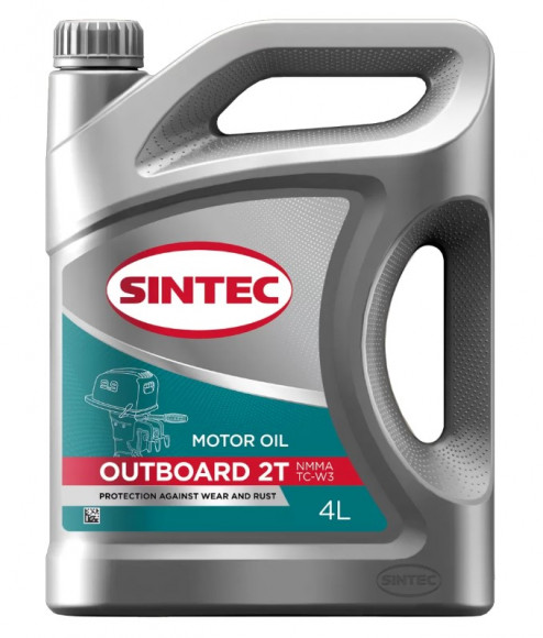 Масло мотор. для двухтактных двигателей SINTEC Outboard 2T TC-W3 (4л) 1*4шт