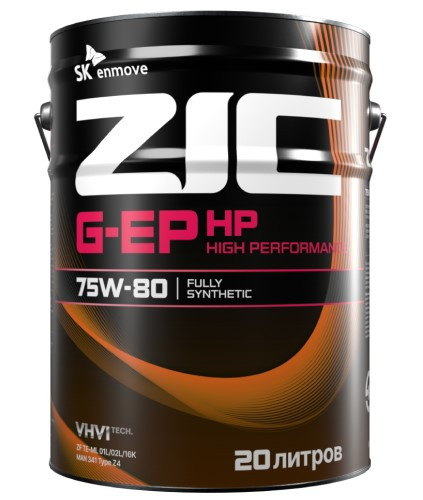 Масло трансм. 75W80 ZIC G-EP HP GL-4 (20 л.) металл