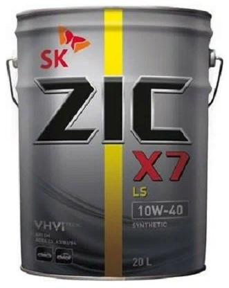 Масло мотор. 10W40 ZIC X7 LS API SN/CF ACEA C3 (синт.) 20 л. металл