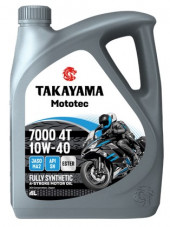 Масло мотор. 4T 10W-40 TAKAYAMA Mototec 7000 SN JASO MA-2 (4л) 1*4шт