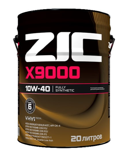 Масло мотор.  10W40 ZIC X9000 CK-4/CJ-4  E8/E11/E4/E7 металл 20 л.