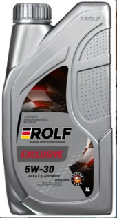 Масло мотор. ROLF Exclusive C3 SAE 5W30 API SN/CF ПЛАСТИК 1л (1*12шт)