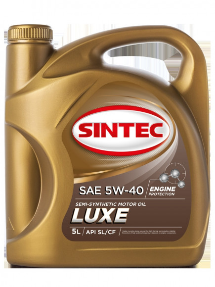 Акция 5л по цене 4л Масло мотор. SINTEC LUXE 5000 SAE 5W30 API SL/CF (5л) 1*4шт