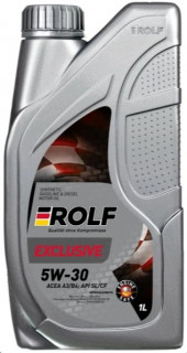 Масло мотор. ROLF Exclusive SAE  5W30 A3/B4 API SL/CF 1л пластик