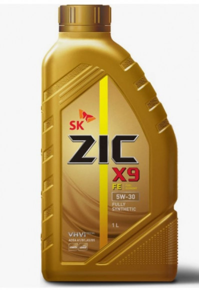 Масло мотор.  5W30 ZIC X9 FE API SP ACEA A5/B5 (FORD) (синт.) (1 л.) пластик 1*12 шт.