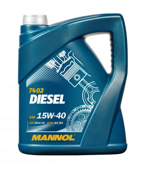 Масло мотор. 15W40 MANNOL 7402 Diesel   API CH-4/SL ACEA A3/B4  (5л.) 1*4шт.