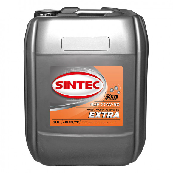 Масло мотор. SINTEC Экстра SAE 20W50 API SG/CD (20л) Масло мотор. SINTEC Экстра SAE 20W50 API SG/CD (20л)