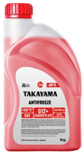 Антифриз TAKAYAMA  Antifreeze G12+ red -40 1кг (1*15шт)