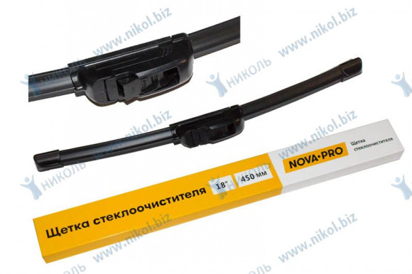 Щетка ст/оч бескаркасная 18" - 450мм NOVA-PRO