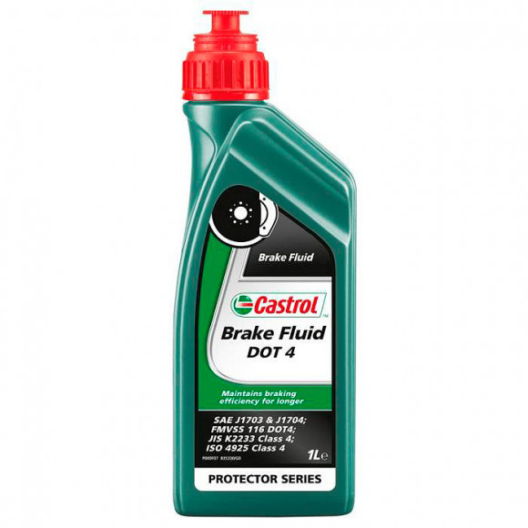 Жидкость тормоз. Castrol Brake Fluid DOT4 1л (1л)