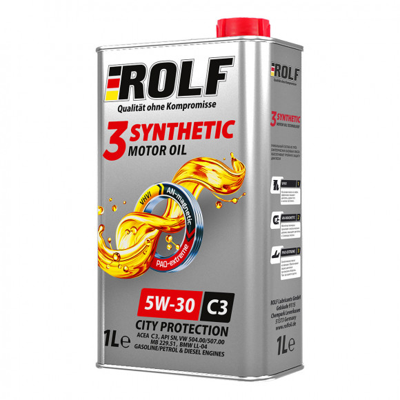 Масло мотор. ROLF 3-SYNTHETIC SAE 5W30  ACEA C3 (1 л) 1*12шт