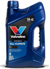 Масло мотор.  5W40 Valvoline ALL CLIMATE C3 SN/CF C3 пластик (5 л.) 1*4 шт.