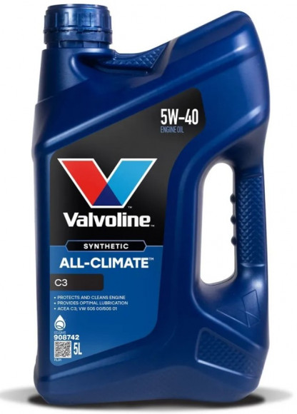 Масло мотор. 5W40 Valvoline ALL CLIMATE C3 SN/CF C3 пластик (5 л.) 1*4 шт. Масло мотор. 5W40 Valvoline ALL CLIMATE C3 SN/CF C3 пластик (5 л.) 1*4 шт.