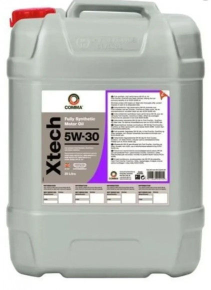 Масло мотор.  5W30 COMMA Xtech SL/CF A5/B5 пластик (20 л.)