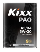 Масло мотор. 5W30 Kixx PAO SN A3/B4 металл (4 л.) 1*4 шт. Масло мотор. 5W30 Kixx PAO SN A3/B4 металл (4 л.) 1*4 шт.