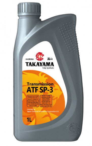 Масло трансмиссионное TAKAYAMA  ATF SP-3 ПЛАСТИК (1л) 1*12шт