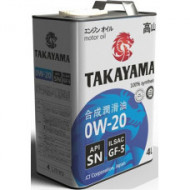 Масло моторное TAKAYAMA SAE 0W20 ILSAC GF-6А API SР (4л) ЖБ Масло моторное TAKAYAMA SAE 0W20 ILSAC GF-6А API SР (4л) ЖБ
