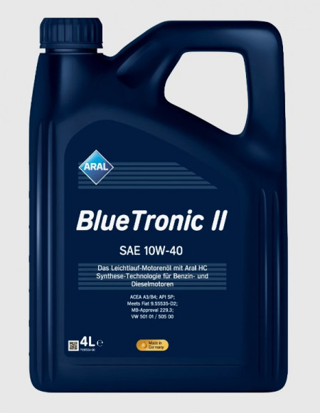 Масло мотор. 10W40 Aral Blue Tronic II SP A3/B4 пластик (4 л.) 1*4 шт.
