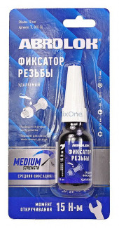 Фиксатор резьбы ABRO MASTERS синый (неудаляемый) (10 мл.) 1*12 шт. (TL-010-BL-RW) Фиксатор резьбы ABRO MASTERS синый (неудаляемый) (10 мл.) 1*12 шт. (TL-010-BL-RW)