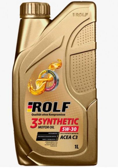Масло мотор. ROLF 3-SYNTHETIC SAE 5W30 ACEA C3 (4 л) пластик 1*4шт Масло мотор. ROLF 3-SYNTHETIC SAE 5W30 ACEA C3 (4 л) пластик 1*4шт