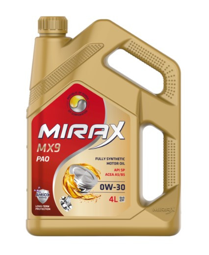 Масло моторное  MIRAX MX9 0W30 ACEA A5/B5 API SP 4л (1*4шт) Масло моторное  MIRAX MX9 0W30 ACEA A5/B5 API SP 4л (1*4шт)