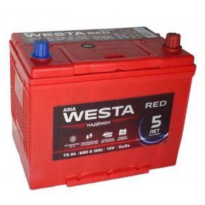 Аккумулятор 6ст- 75 Westa Red ASIA (п.п. 680А)