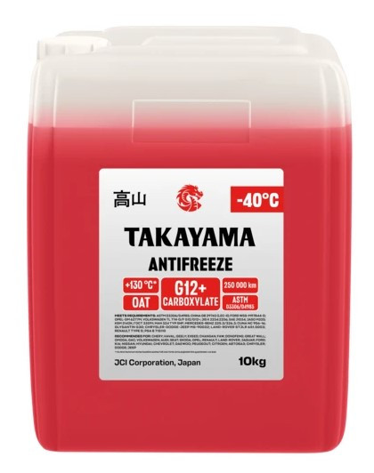 Антифриз TAKAYAMA Antifreeze G12+ red -40 10кг пластик 1*1шт
