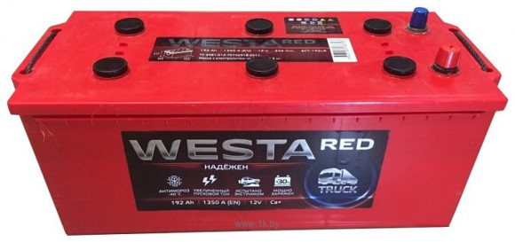 Аккумулятор 6ст-192 Westa Red (п.т. 1350А) Евро