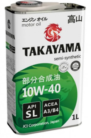 Масло моторное TAKAYAMA Safetec SAE 10W40 API SL A3/B4 (1л) 1*12шт