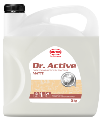 Полироль-очиститель пластика Polish Mat виноград Dr.Active 5л. (1*4шт)