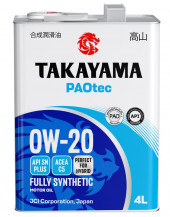 Масло мотор.  0W20 TAKAYAMA PAOtec C5 SN plus 4л