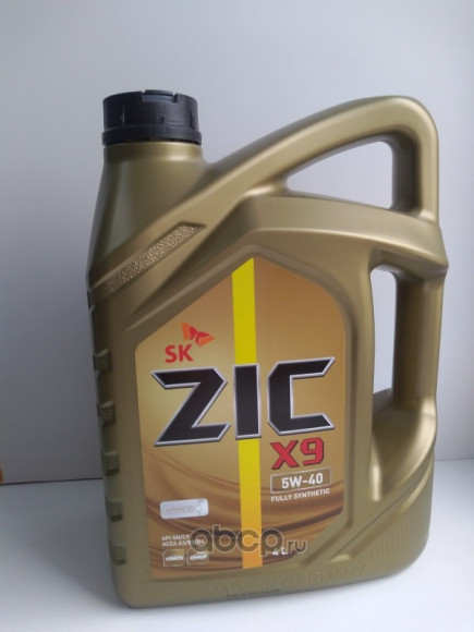 Масло мотор.  5W40 ZIC X9 API SP ACEA A3//B4 (синт.) (4 л.) пластик 1*4 шт. (Корея)