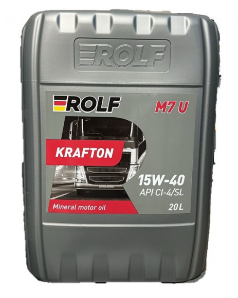 Масло мотор. ROLF KRAFTON M7 U SAE 15W40 API CI-4/SL (ПЛАСТИК) 20л